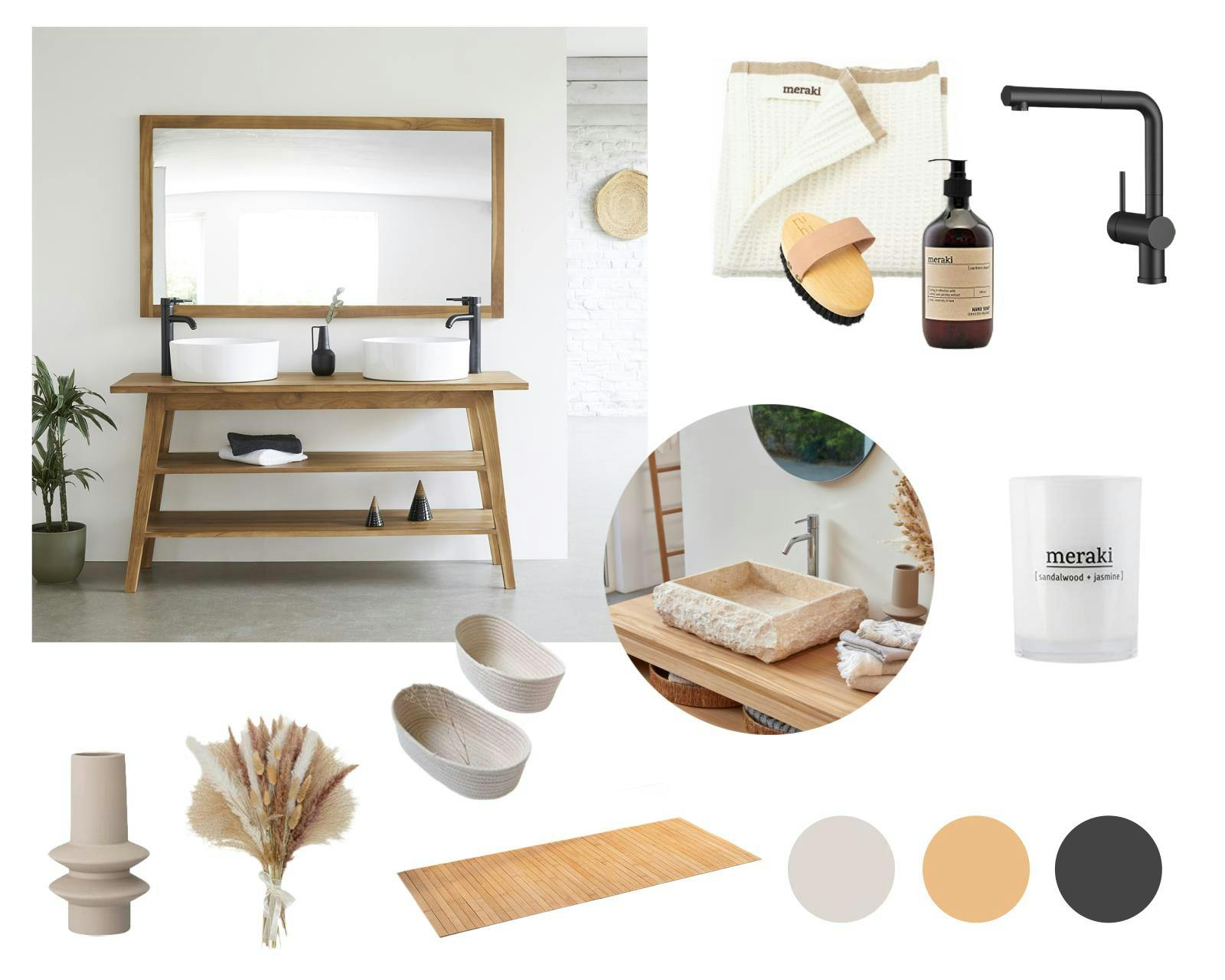 Interior Design Mood-Board mit 11 Produkten