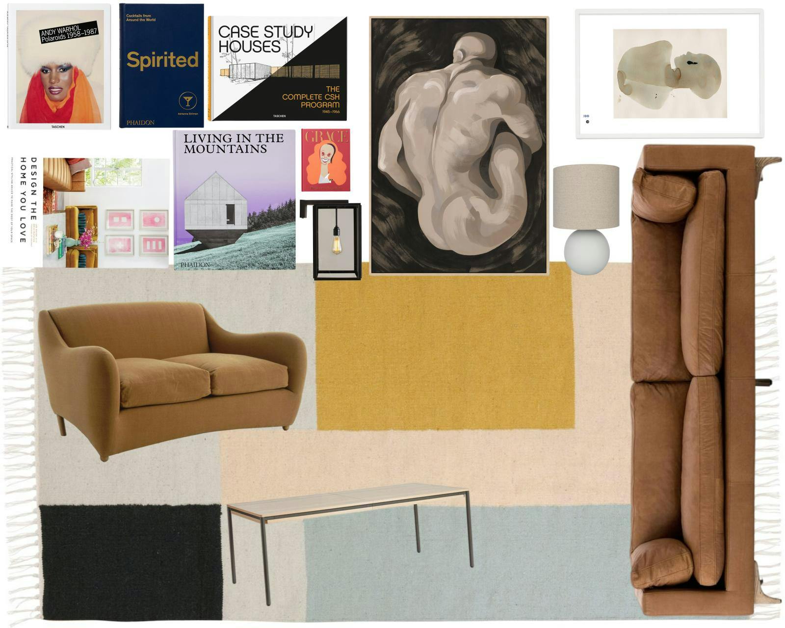 Mood board with 14 products